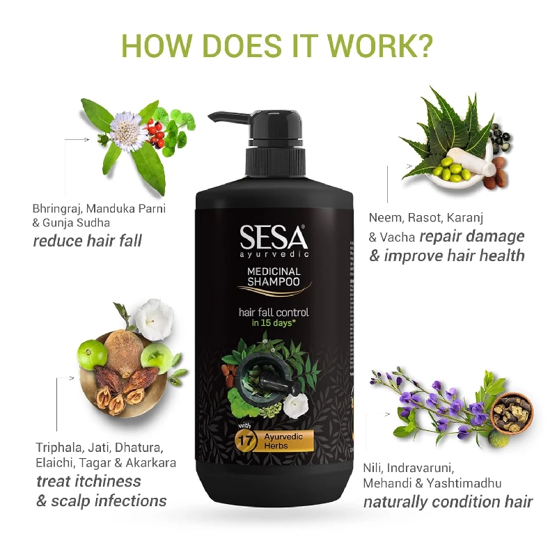 Sesa Ayurvedic Medicinal Shampoo, 1000 ml-3.webp